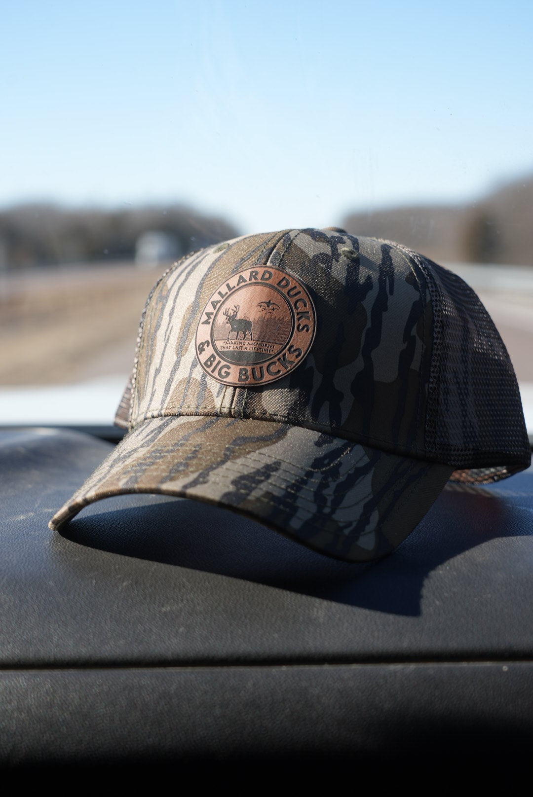 Mossy Oak Leather Patch Hat