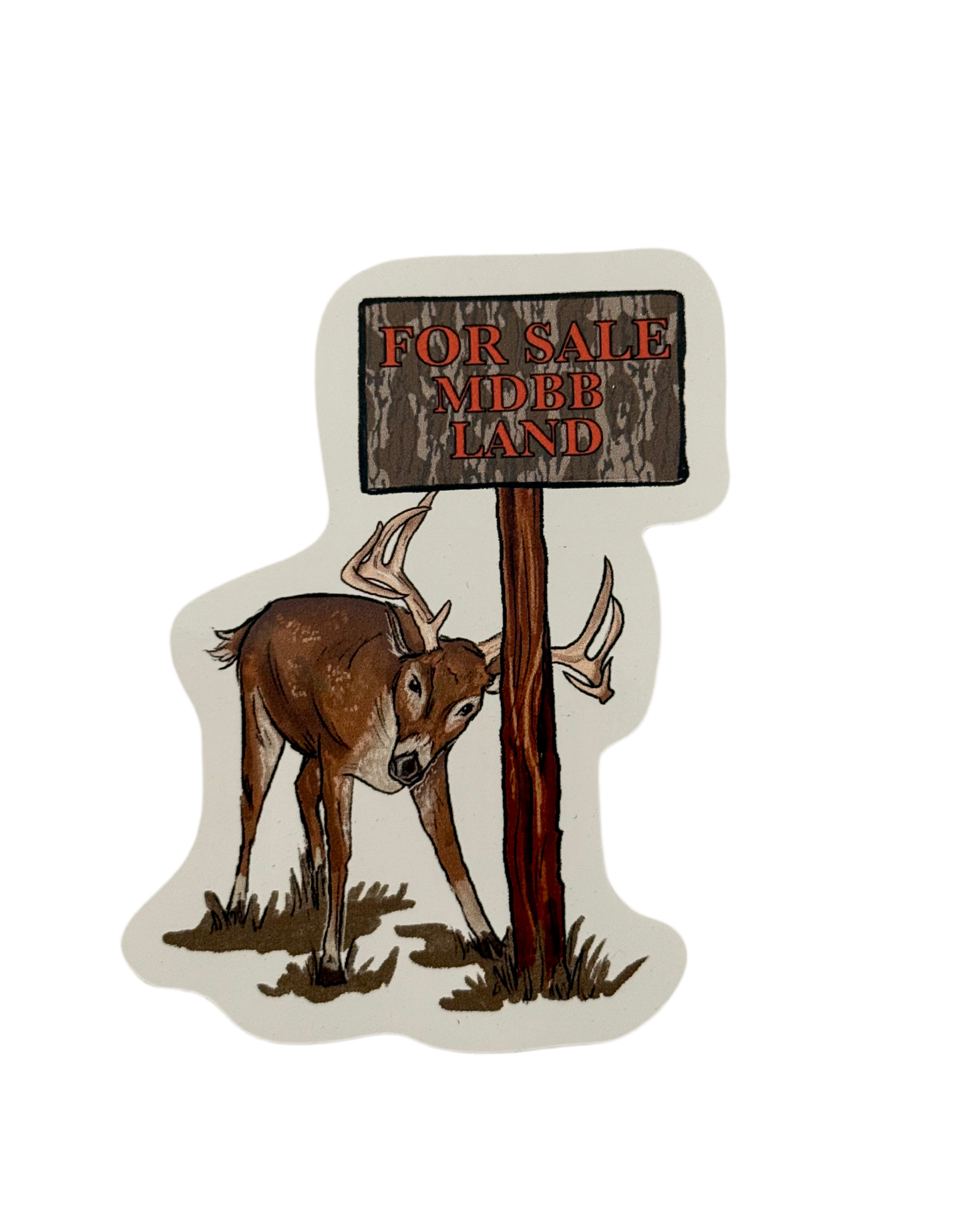 Deer Post Sticker